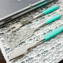 Load image into Gallery viewer, Toadfish Ultimate 3 piece Grill Set with Case- Tongs, Spatula, Fork