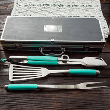 Load image into Gallery viewer, Toadfish Ultimate 3 piece Grill Set with Case- Tongs, Spatula, Fork