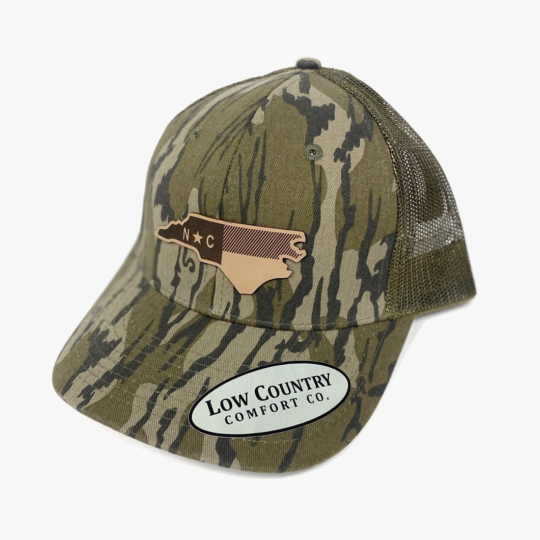 North Carolina Flag Leather Patch Hat