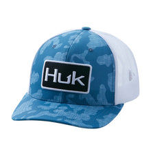Load image into Gallery viewer, HUK Running Lakes Trucker Snap Back Hat- Titanium Blue

