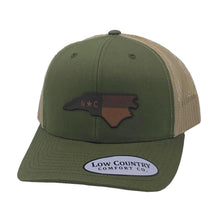 Load image into Gallery viewer, North Carolina Flag Leather Patch Hat
