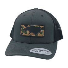 Load image into Gallery viewer, North Carolina Outline Camo PVC Patch Hat
