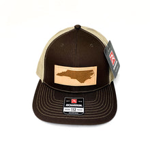 Load image into Gallery viewer, North Carolina Outline Leather Patch Hat
