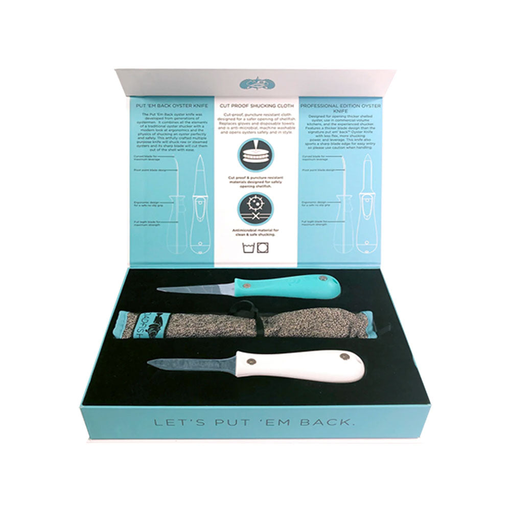 Toadfish Shucker's Bundle- Oyster Knife with Cloth