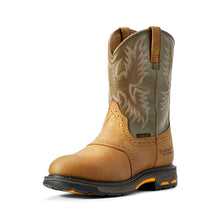 Load image into Gallery viewer, Ariat Men's WorkHog® Waterproof Round Toe Work Boot- Aged Bark and Army Green
