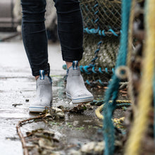 Load image into Gallery viewer, XTRATUF Women&#39;s Leather Ankle Deck Boots- Dolphin Gray / Beach Glass
